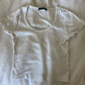 Brandy Melville White Short Sleeve Top